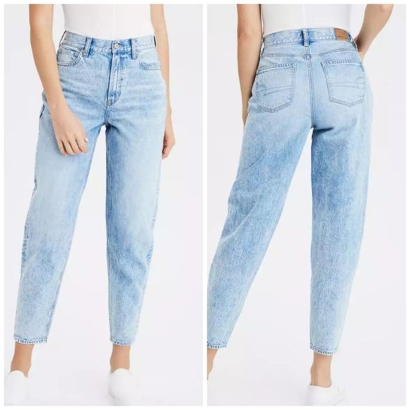 American Eagle Outfitters Denim - AMERICAN EAGLE Light Relaxed Mom Jeans 14 Short